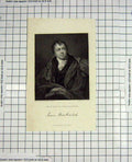 Original Old Antique Print Portrait James Mackintosh Cochran Lawrence Engraving