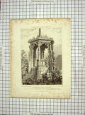 Old Antique Print *3912 1830 Blackfriars Pulpit Hereford Bartlett Le Keux