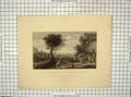 Original Old Antique Print Landscape Sinon Brought Prisoner Priam Varrall