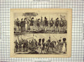 Original Old Antique Print Ref.33 Henry Winkles Engraving Siers Battle Horses