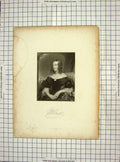Original Old Antique Print Portrait Beautiful Woman Thomson Room