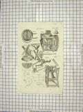Original Old Antique Print 1807 Mechanics Instruments Machinery Napoleonic Era
