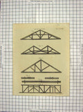 Original Old Antique Print 1790 Architecture RoJoists Carpentry 18th Century
