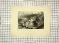 Old Antique Print View Pool Siloam Castle Walls Bartlett Cousen Engraving 19th