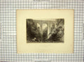 Old Antique Print View Cartlane Crags Bridge Lanarkshire Benjamin Allom 19th