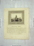 Original Old Antique Print 1793 Cheapside Cross Destruction 18th Century