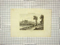 Original Old Antique Print France View Poilers Town Architecture Engraving
