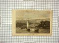 Original Old Antique Print Honfleur Boats Havre France Chamouin Gamain