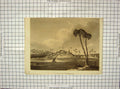 Original Old Antique Print 1803 Engraving Yacht Architecture Trees 19th Century
