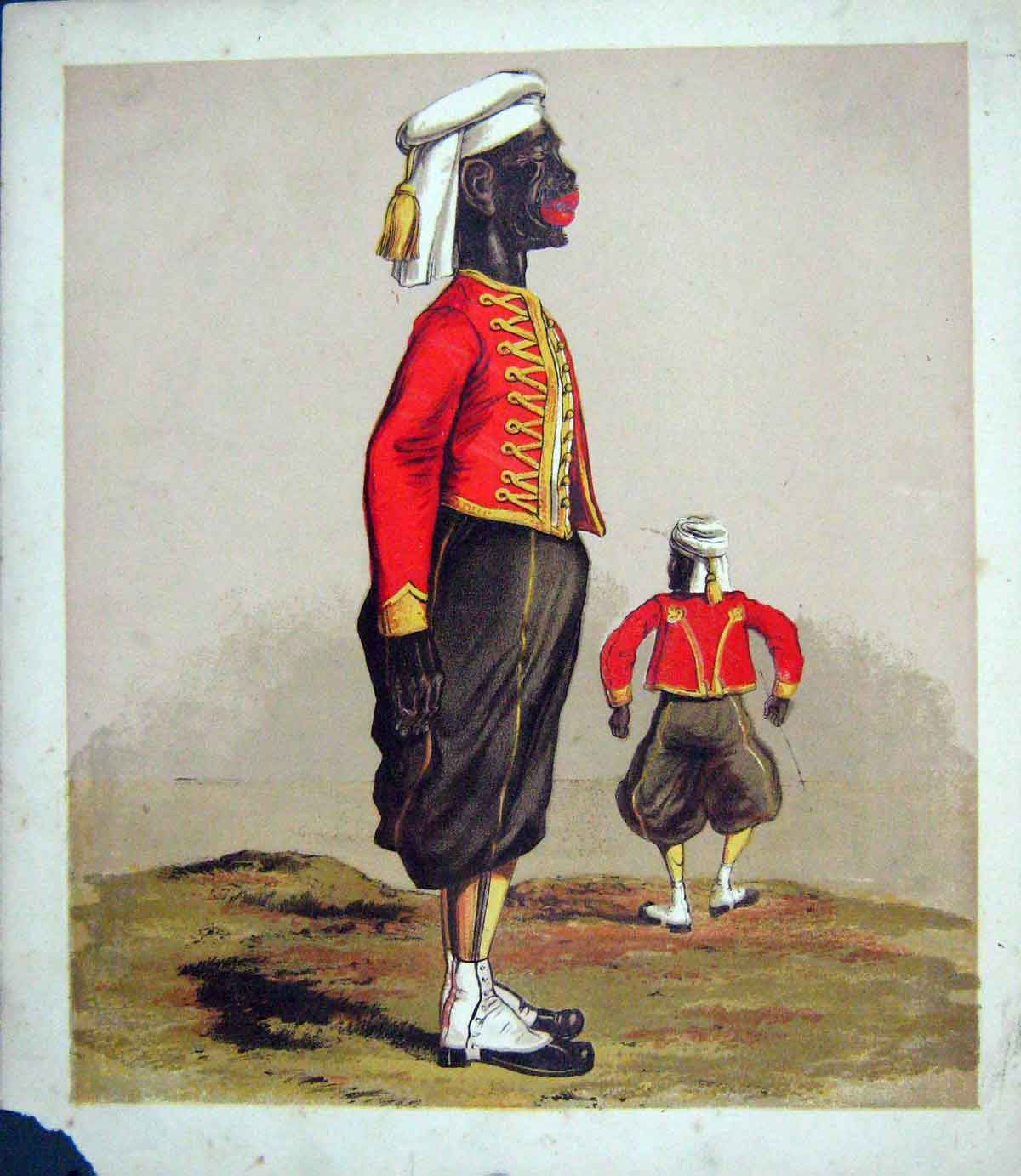 Old Antique Print C1873 Chromolithograph Seccombe Zouave Military Costume 19th