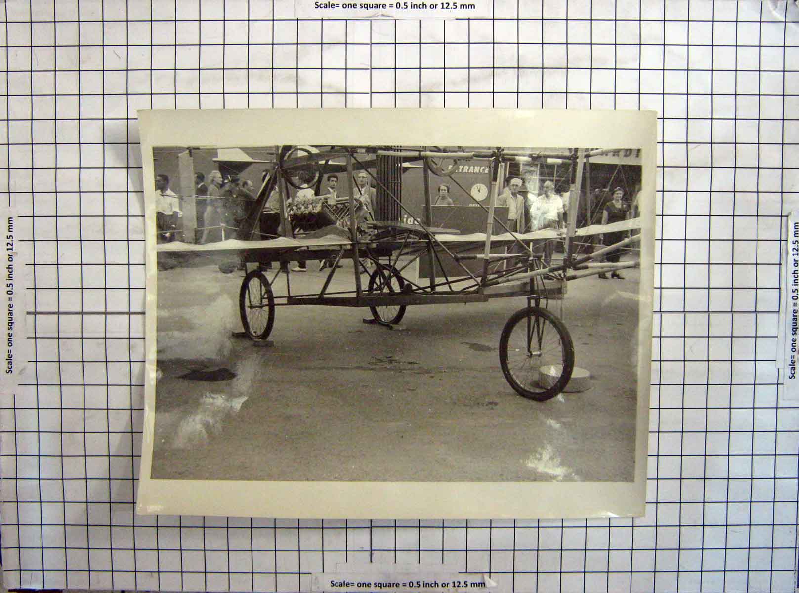 Original Old Antique Print Photograph Aircraft Flying Machine