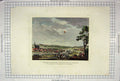 Original Old Antique Print C1795 Hand Coloured View France War Battle 18th