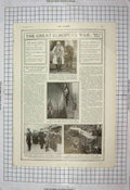 Original Old Antique Print 1916 King Nicholas Douglas Haig Jutland War Campbell