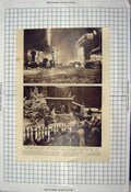 Original Old Vintage Print 1949 New York Snow Manhattan Sandhurst O'Kelly Rees