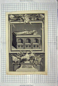Old Antique Print Monument King Henry Westminster Abbey London Engraving