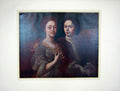 Original Old Antique Print Portrait Andrei Matveyev Wife Canvas Oil