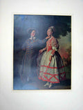 Old Antique Print Dmitri Levitsky Colour Portrait Smolny Girls Pastoral