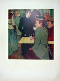 Old Vintage Print C1952 Oil Paintings Scene Corner Moulin De La Galette 20th