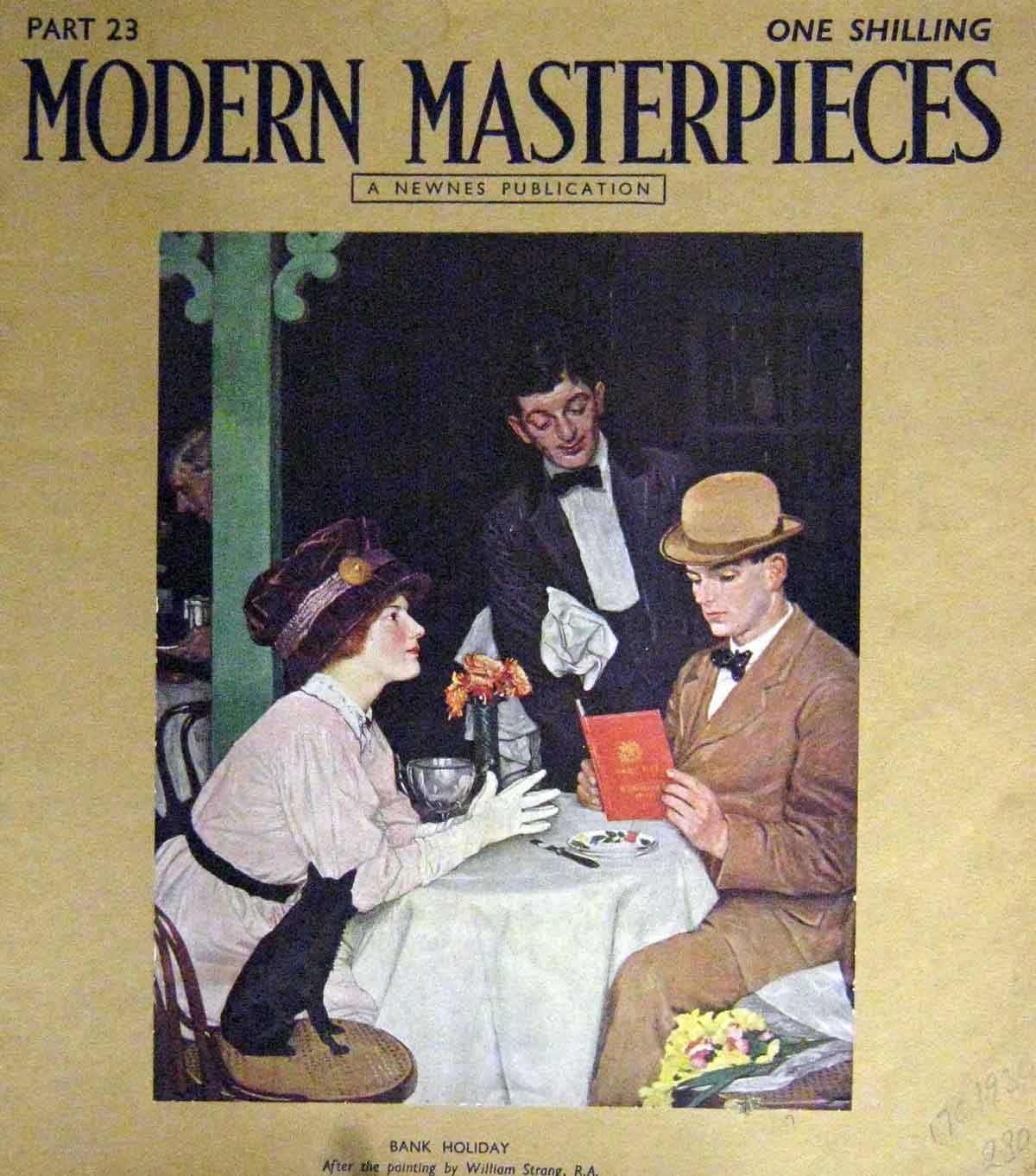 Original Old Antique Print C1910 Bank Holiday Man Lady Tea-Time William Strang