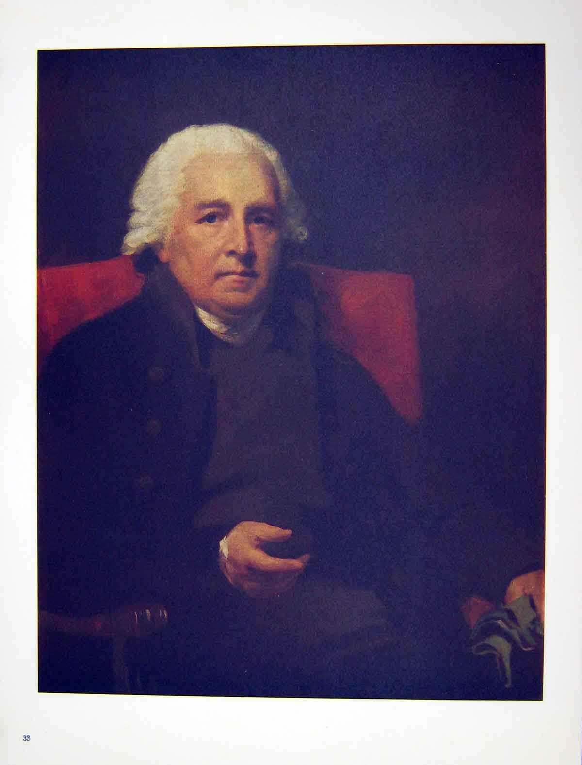 Original Old Vintage Print 1962 German Art Henry Raeburn Colour Portrait Man