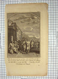 Original Old Antique Print Religion Scene Labourers Vineyard