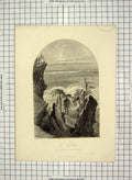 Original Old Antique Print 1872 Sunrise South Mountain Castkills Hunt Fenn 19th