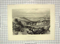 Original Old Antique Print View Vale Nazareth Landscape French Fenn Engraving