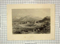 Original Old Antique Print View Laodicea Mountains Archaeology Brandard Allom