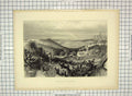 Original Old Antique Print Vale Nazareth Landscape French Fenn Engraving