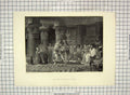 Original Old Antique Print Pastime Ancient Egypt Engraving Sharpe Alma-Tadema