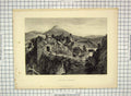 Old Antique Print View Caesarea Philippi Camels Mountains Bertrand Fenn