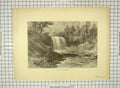 Old Antique Print C1880 Falls Minnehaha Mississippi River South America 19th