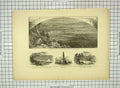 Old Antique Print C1880 Wyoming Valley Prospect Rock Wilkesbarre Kingston 19th