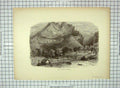 Original Old Antique Print C1880 View Cliffs Seneca Virginia America Mountains
