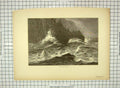 Original Old Antique Print C1880 Whirlpool Niagara River America 19th