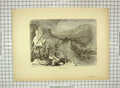 Old Antique Print C1880 Petersburg Gap River Mountains Virginia America 19th