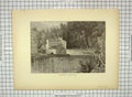 Original Old Antique Print C1880 Cotton-Mills Ridele'S Bank Delaware America