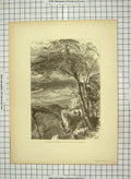 Original Old Antique Print C1880 Lookout Mountain View Point Tennessee America