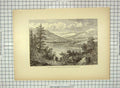Original Old Antique Print C1880 Delaware Water-Gap Shawnee Mountains America
