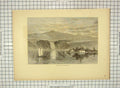 Original Old Antique Print C1880 View Falls Montmorency America Mountains 19th