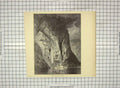 Original Old Antique Print C1880 View Inder Trinity Rock Saguenay Cliffs Boat