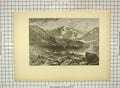 Original Old Antique Print C1880 View Chicago Lake Mountains America Victorian