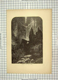 Original Old Antique Print C1880 Walls Grand Canon Cliss America 19th