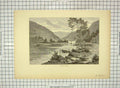 Old Antique Print C1880 Ramapo River Jersey Terrace House Thorn Mountain 19th