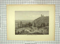 Old Antique Print C1880 Beacon Hill Neversink Highlands Shrewsbury River 19th