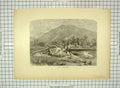 Old Antique Print C1880 Mount Chesterfield Brattleboro Mountains America 19th