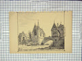 Old Antique Print 1874 Architecture Votive Chapel Gate House Northampton 19th