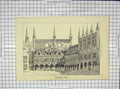 Old Antique Print Rathaus Lubeck Bernard Smith Architecture 1878 Sprague 19th