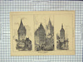 Old Antique Print Architecture 1875 Sketches Nuremberg Buildings Sprague 19th