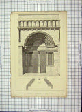 Original Old Antique Print Architecture 1874 Eglise Marthe Tarascon Akerman